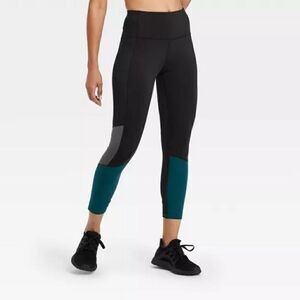 Women's New Sculpted High-Rise Colorblock 7/8 Leggings S NWT